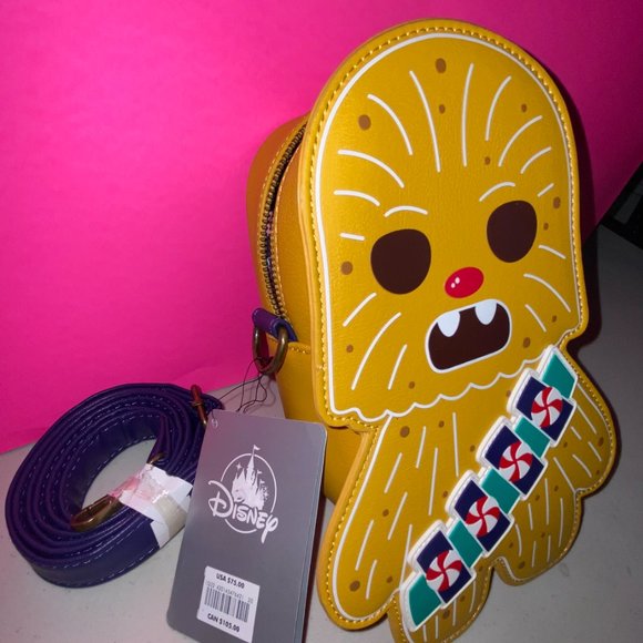 Loungefly Disney Parks Star Wars Chewbacca Christmas Cookie Crossbody Bag - Picture 5 of 9